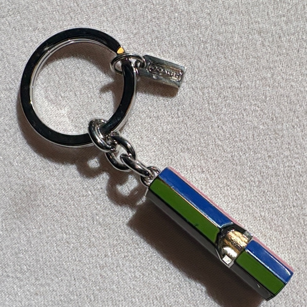 Coach Legacy Whistle Keychain